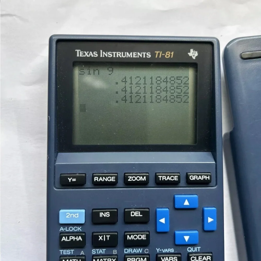 Texas Instrument TI 81 Plus Graphing Calculator W Cover Tested